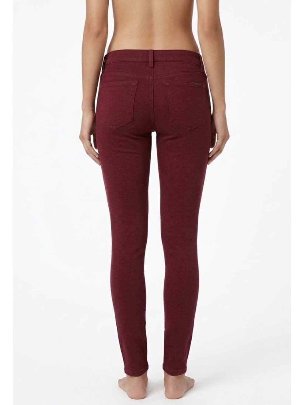 VTG Joes Jeans Burgundy Mid-Rise Skinny Jeggings| Indie Sleaze Tumblr Soft Modal - Picture 7 of 16